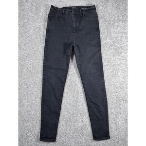 Curve Appeal High Rise Essential Skinny Jeans Womens‎ Size 2/26 Black Denim